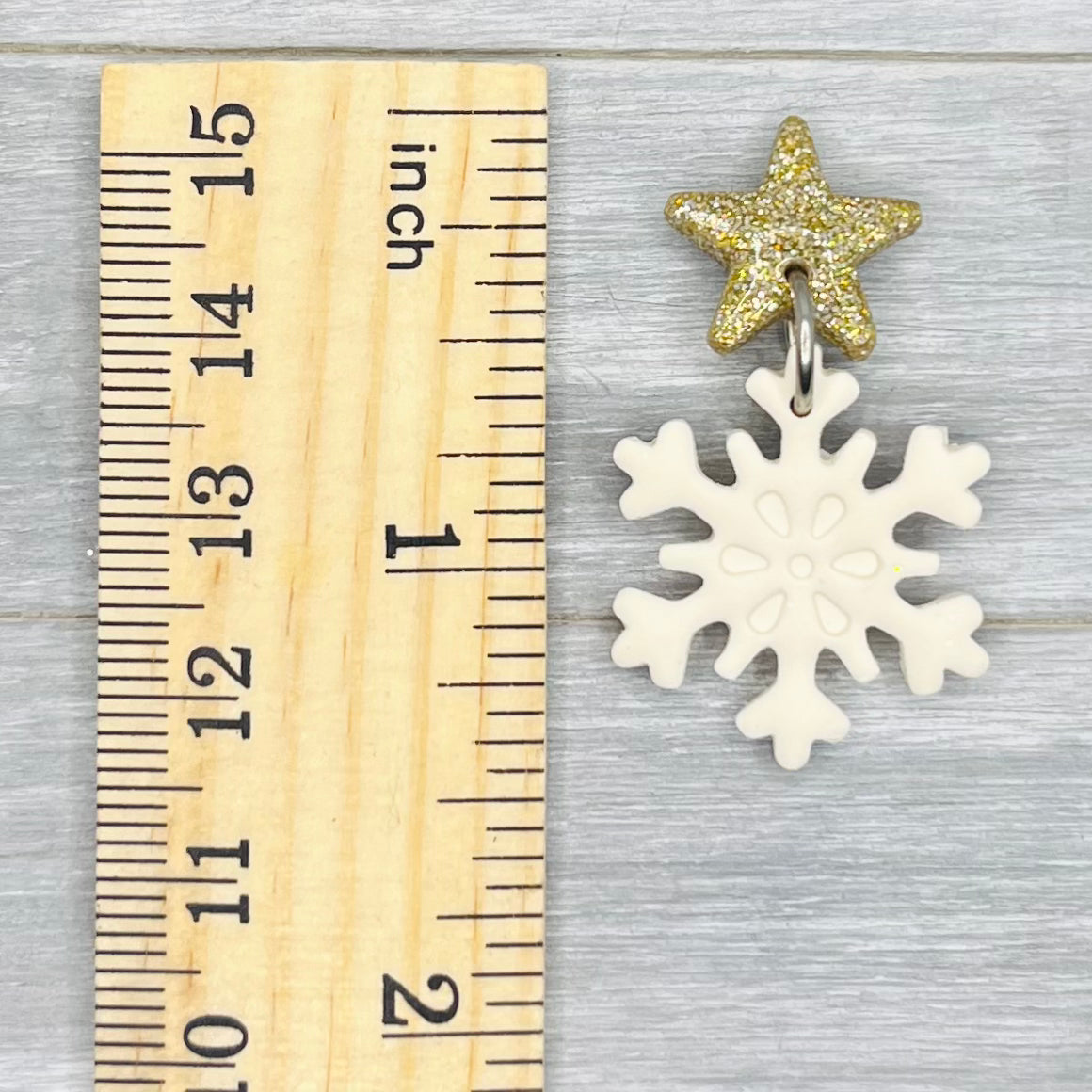 Snowflake Star Stud Dangles