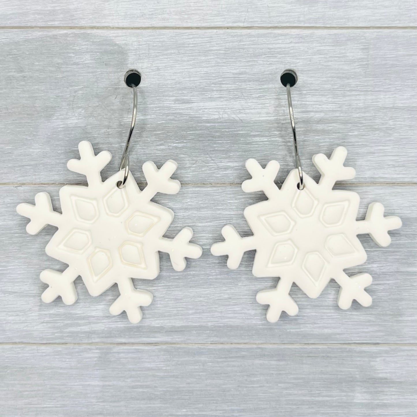 Snowflake Polymer Clay Dangles