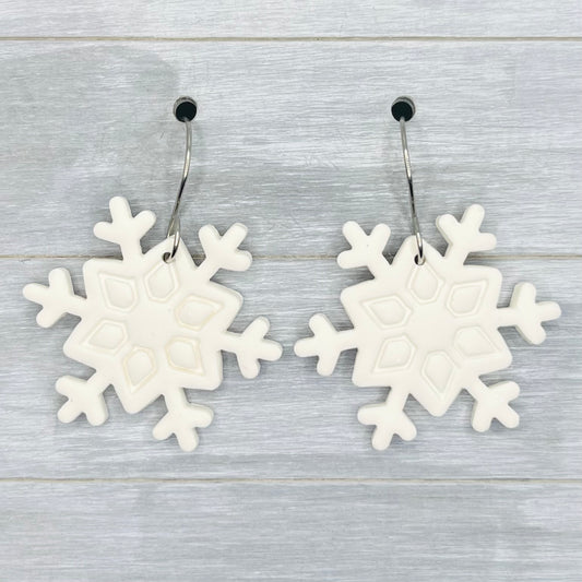 Snowflake Polymer Clay Dangles