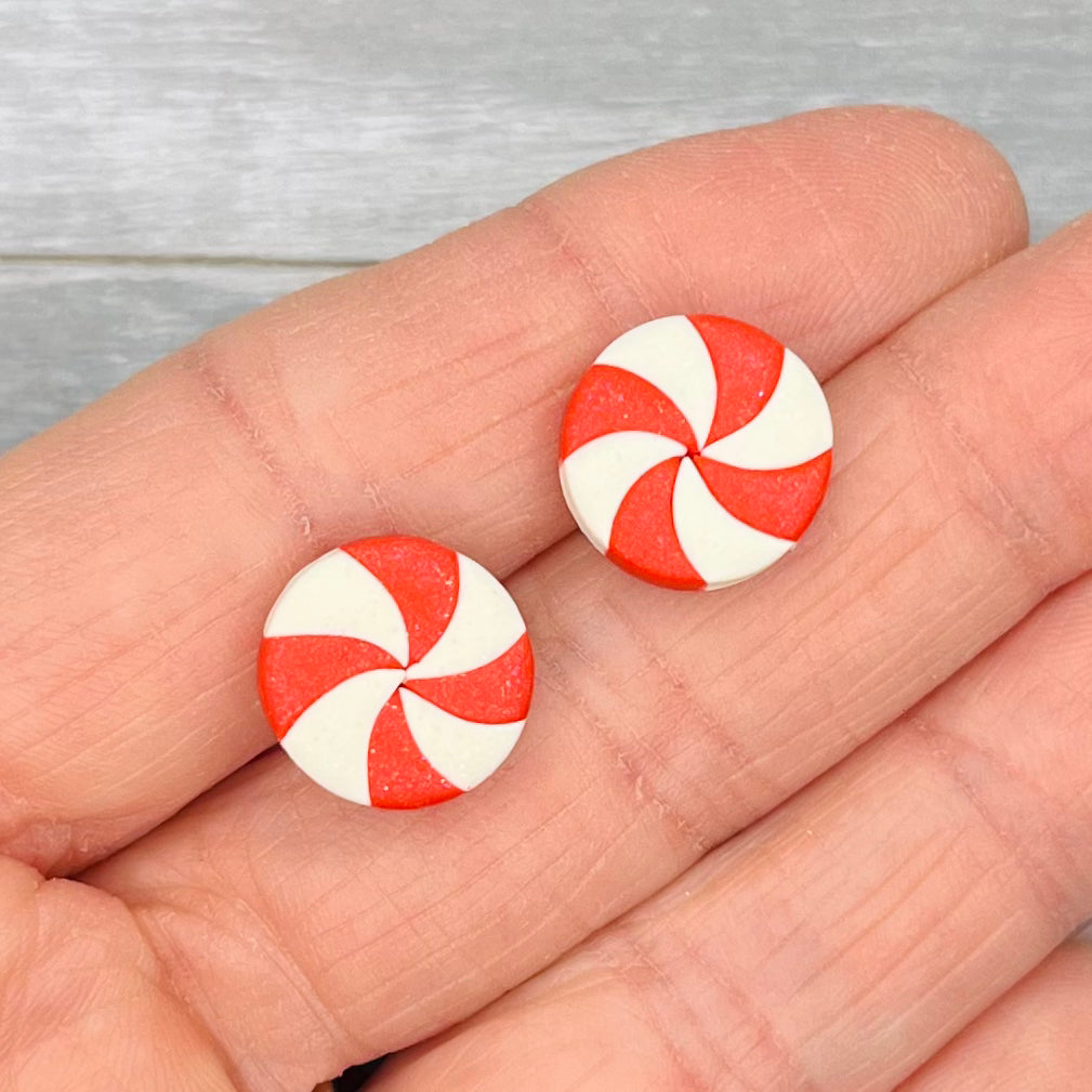 Peppermint Candy Studs