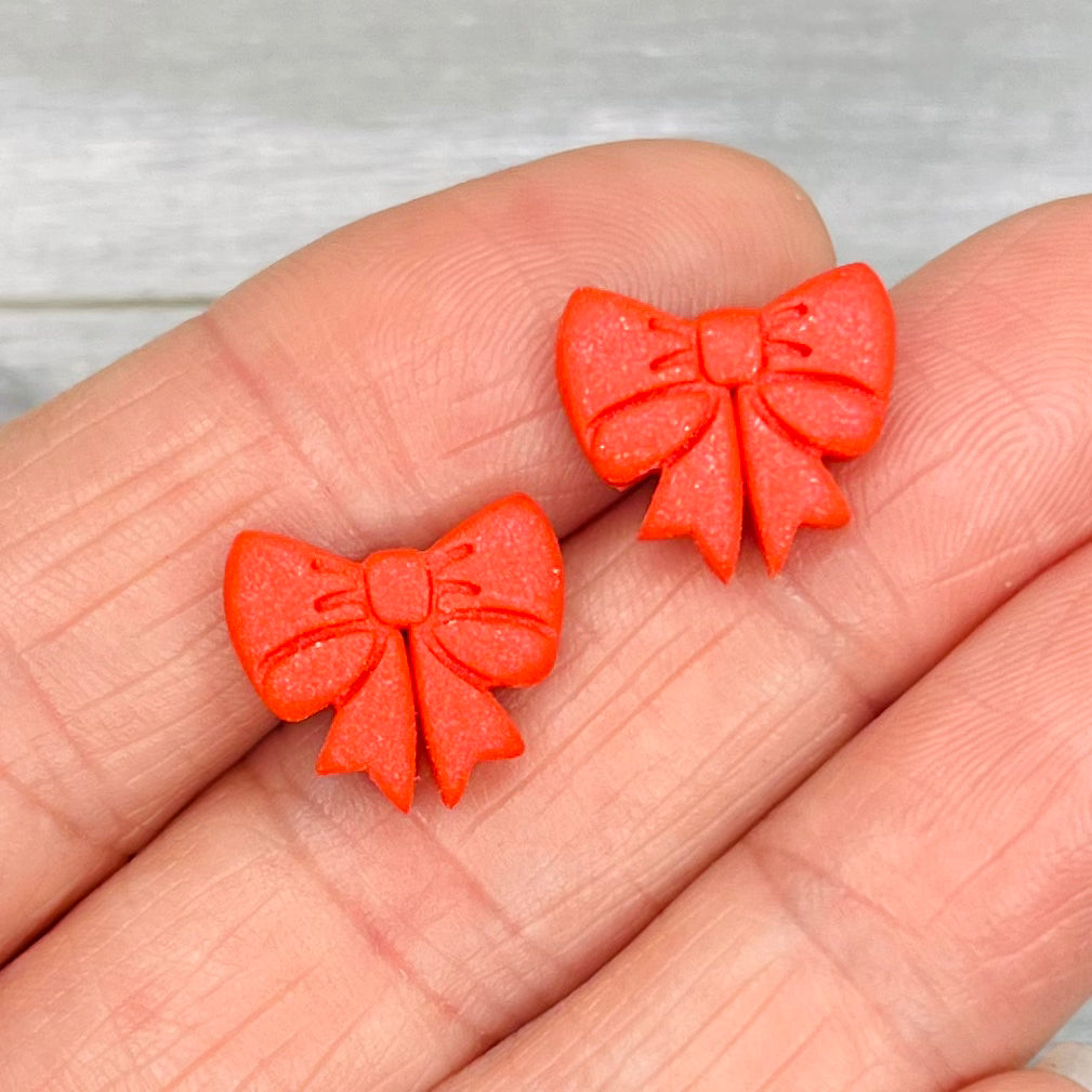 Red Bow Studs