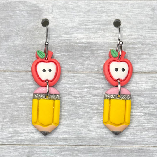 Apple Pencil Clay Dangles