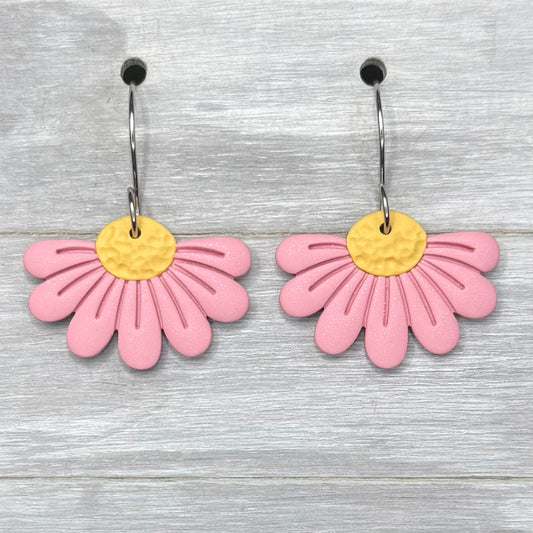 Pink Daisy Dangles
