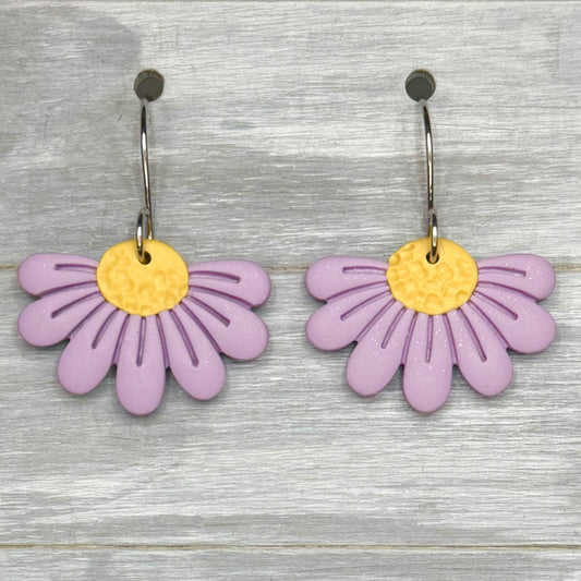 Purple Daisy Dangles