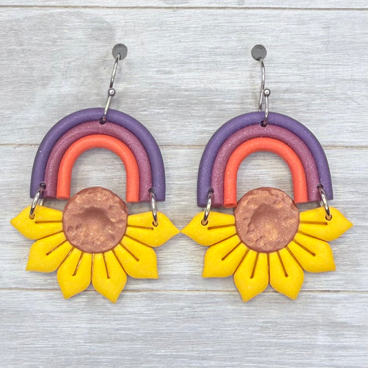 Autumn Rainbow Arch Sunflowers