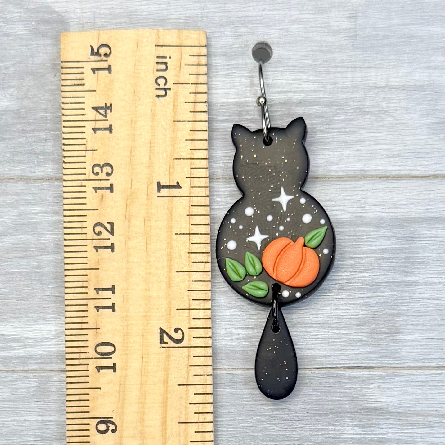 Pumpkin Cats Polymer Clay Dangles