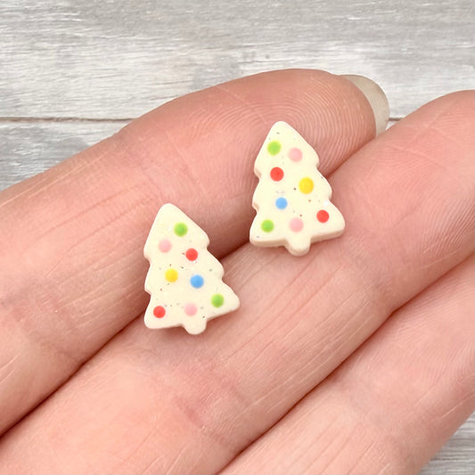 Colorful Christmas Tree Studs