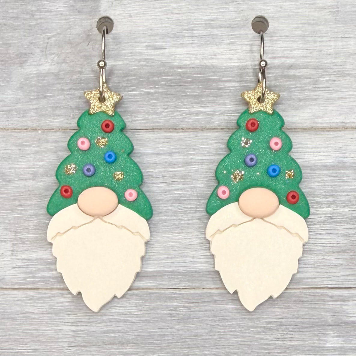 Christmas Tree Gnome Dangles