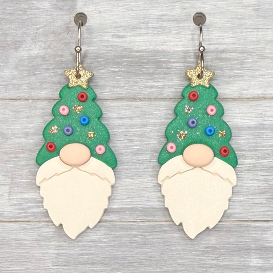 Christmas Tree Gnome Dangles