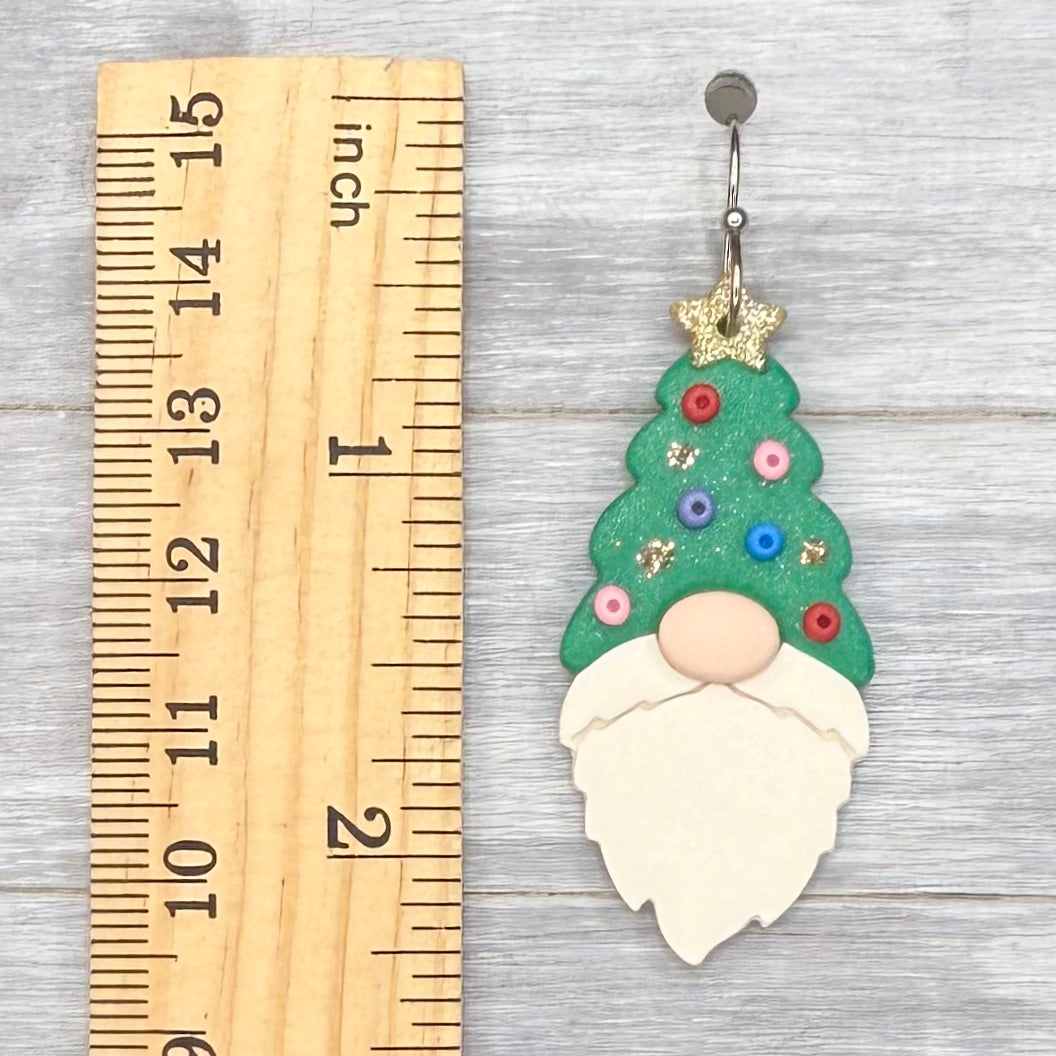 Christmas Tree Gnome Dangles