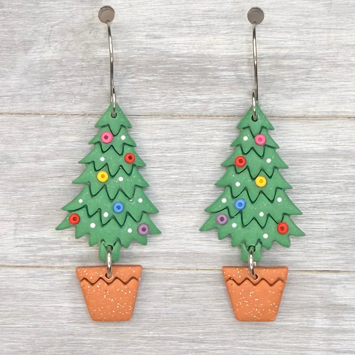 Potted Christmas Tree Dangles