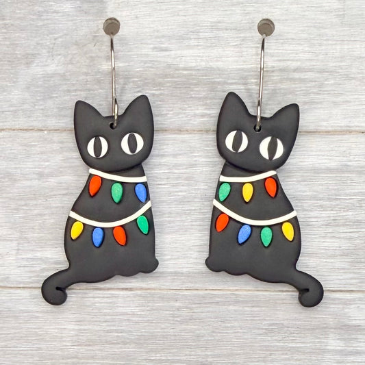 Christmas Light Cat Dangles