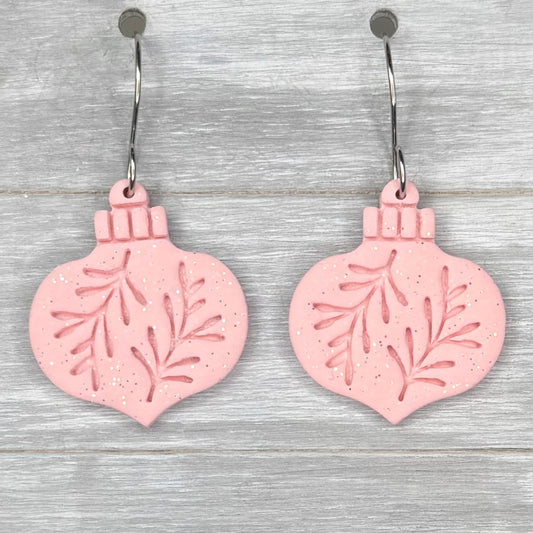 Pastel Christmas Ornament Dangles (Pink)