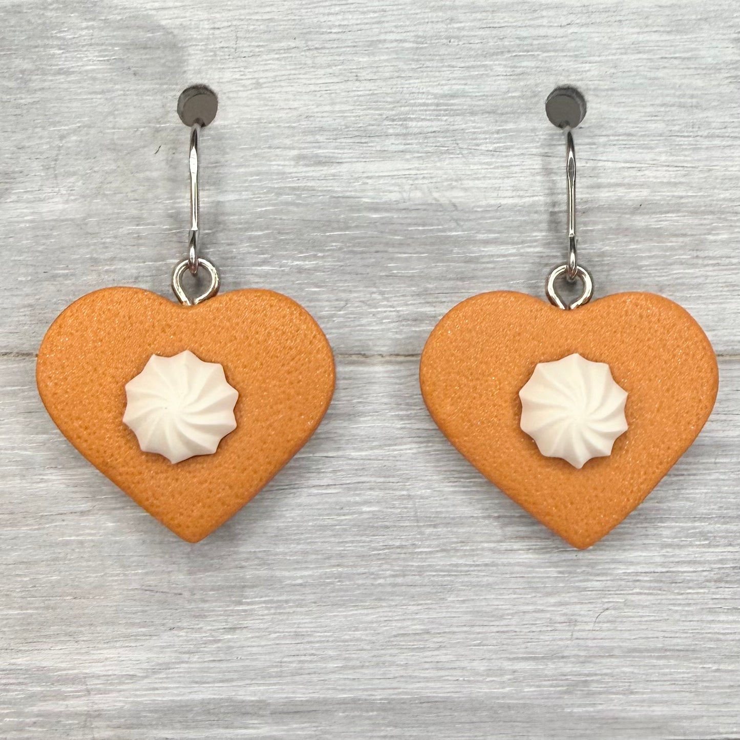 Pumpkin Pie Heart Dangles