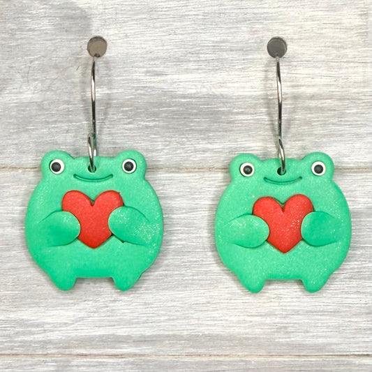 Frog Heart Dangles