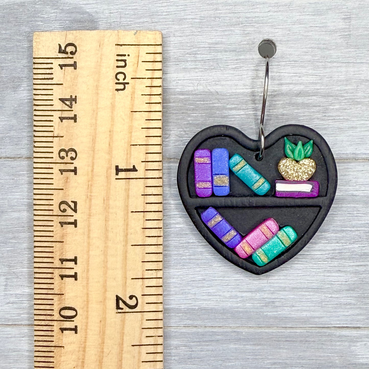 Black Heart Bookshelf Dangles