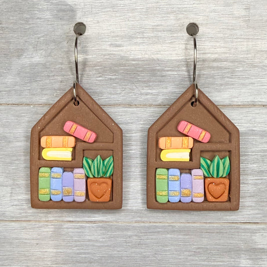 Pastel Rainbow Bookshelf Dangles