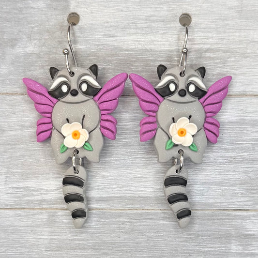 Raccoons with Wings Dangles