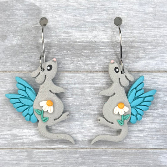 Field Mouse with Wings Dangles