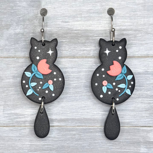 Evening Floral Cat Dangles