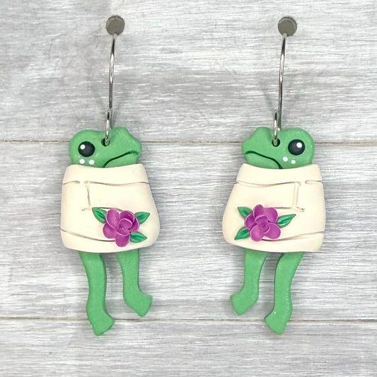 Spring Sweater Frog Dangles
