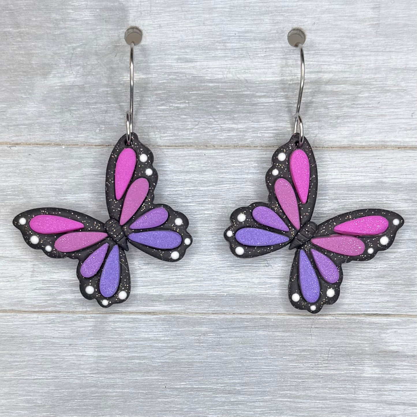 Purple Butterfly Dangles