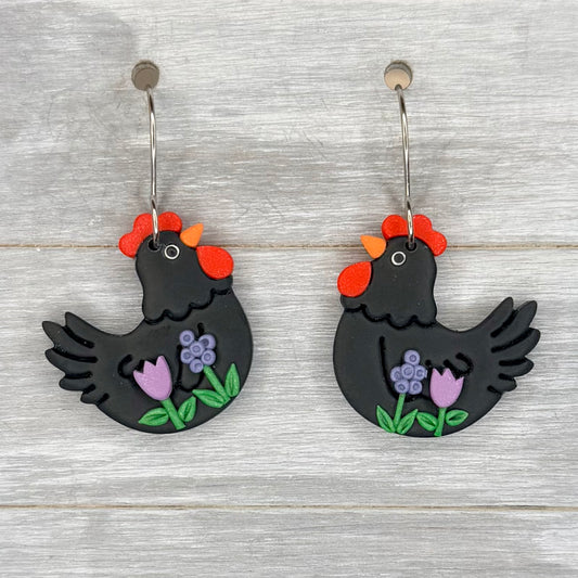 Floral Chicken Dangles