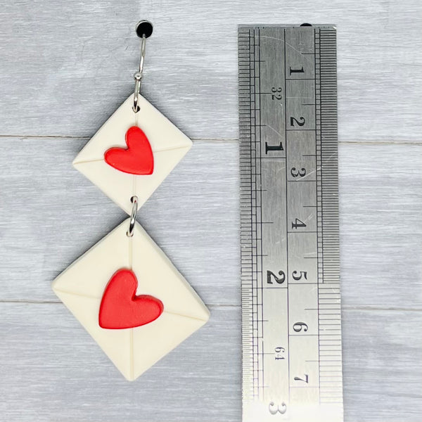 Love Letters Polymer Clay Dangles