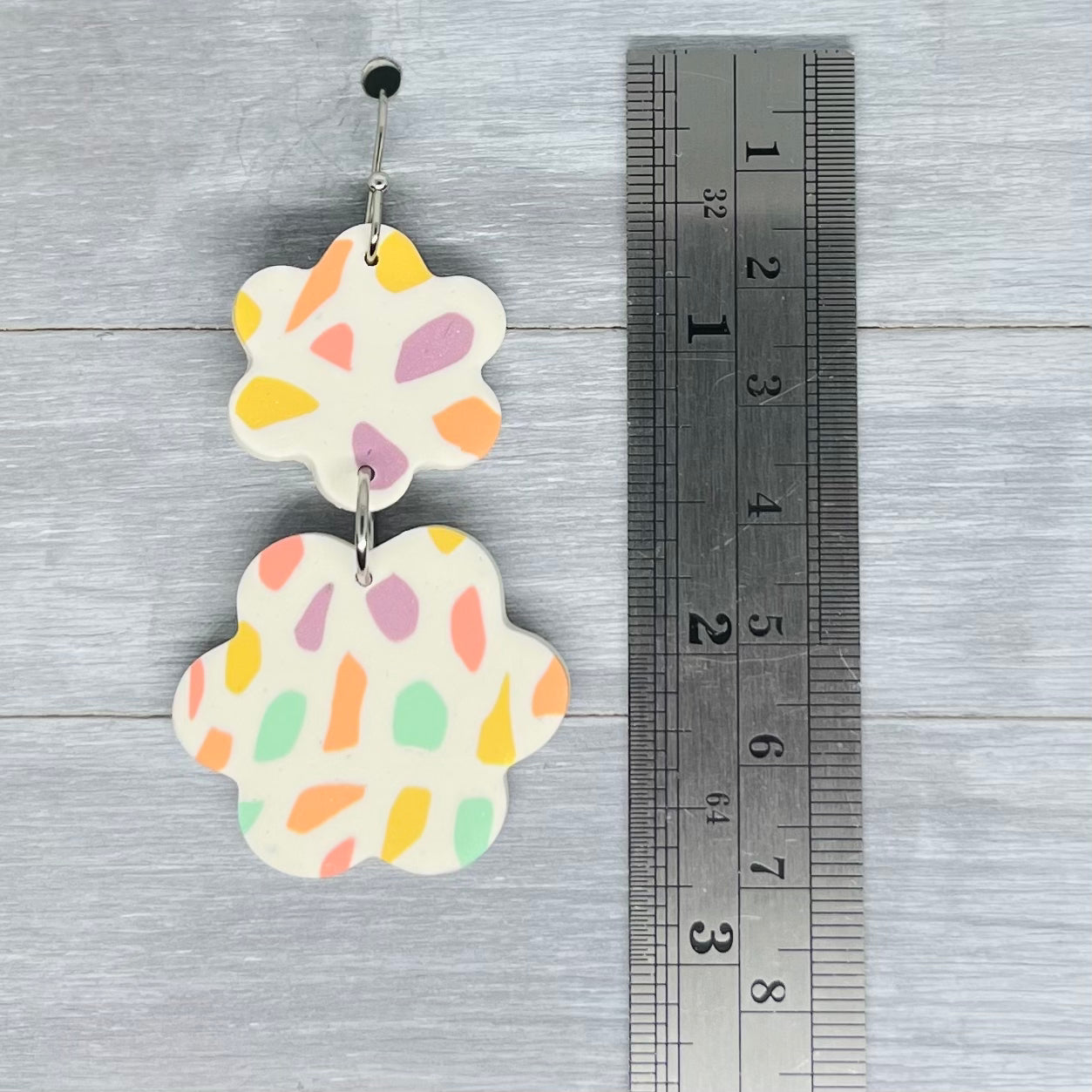 Spring Terrazzo Polymer Clay Dangles