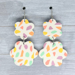 Spring Terrazzo Polymer Clay Dangles