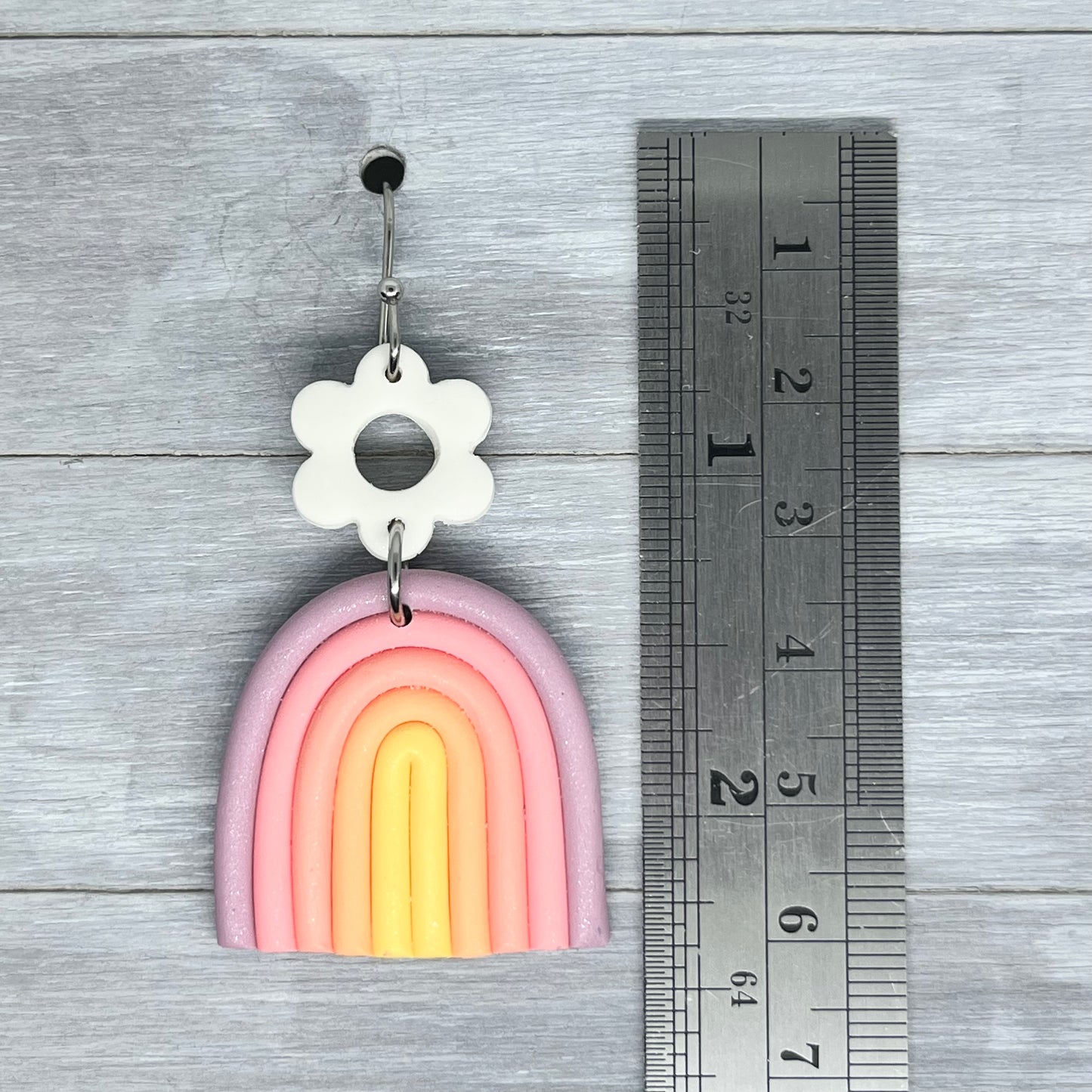 Spring Rainbow Polymer Clay Dangles