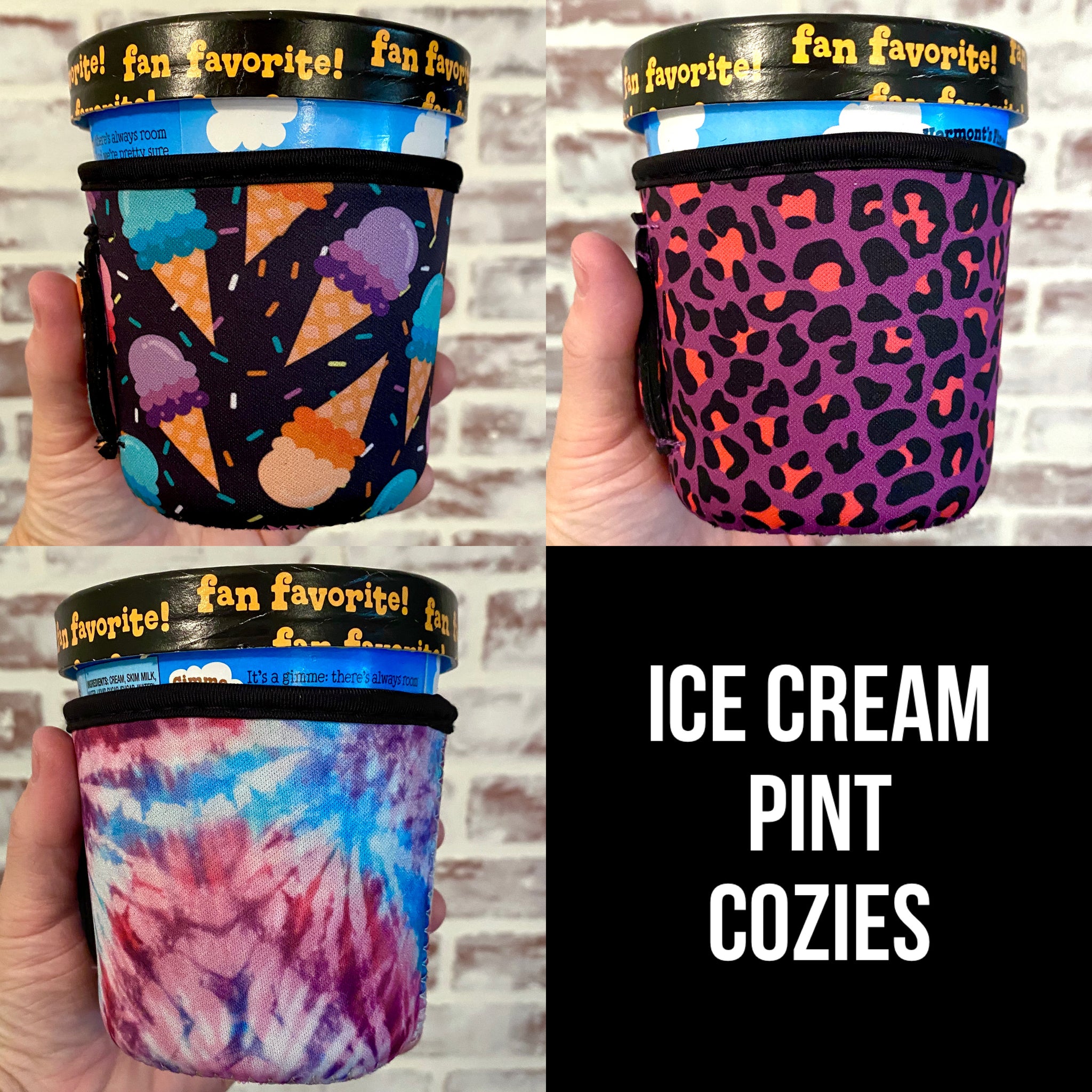 PLW  Ice Cream Pint Cozies