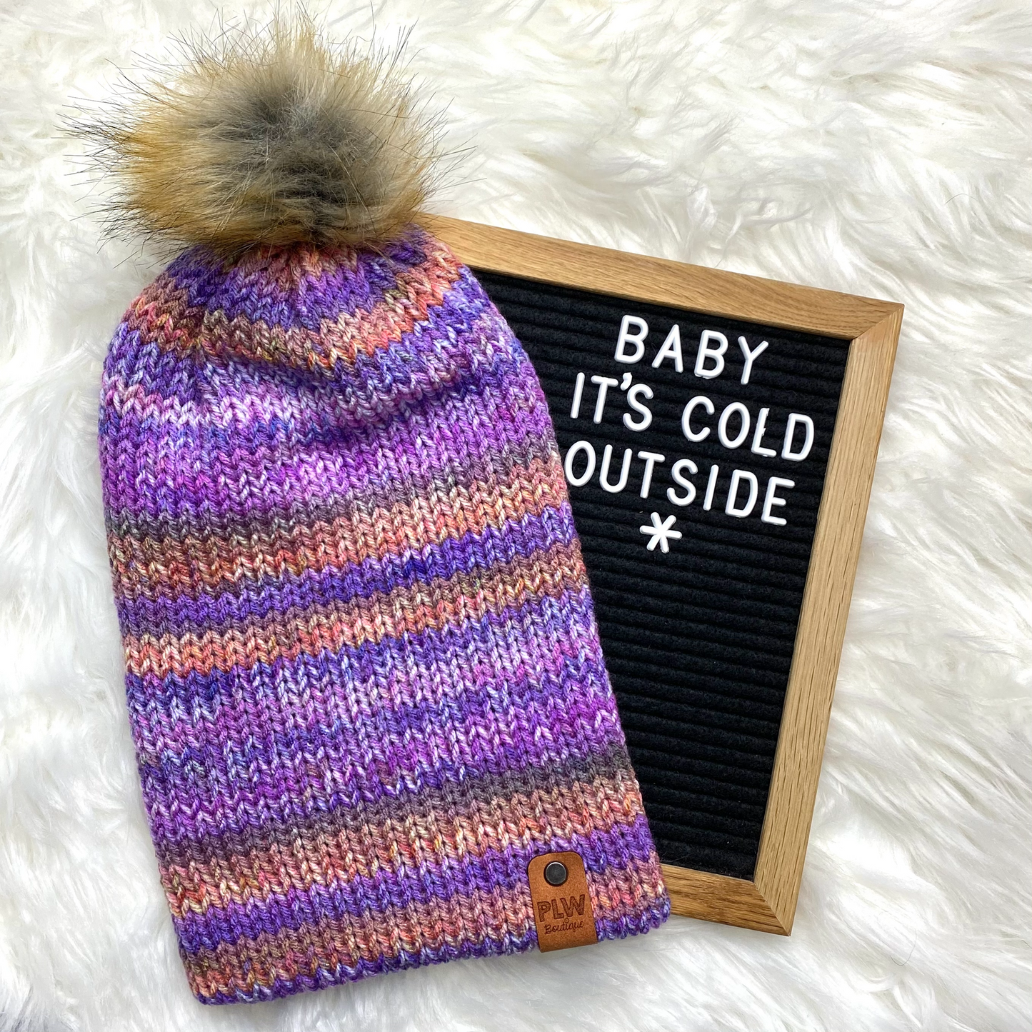 Shocking Violet Slouchy Beanie