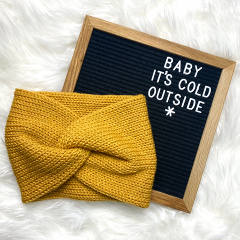 Mustard Twist Ear Warmer / Headband