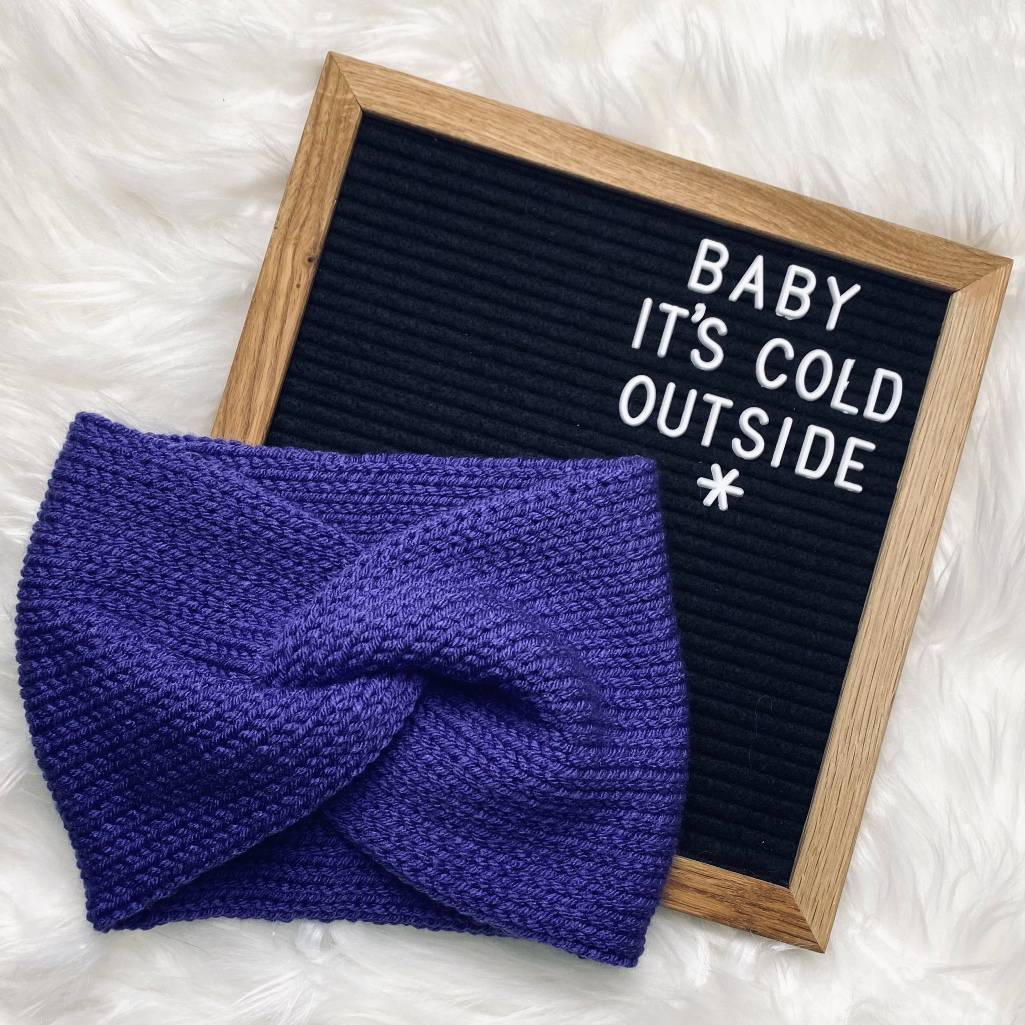 Purple Twist Ear Warmer / Headband